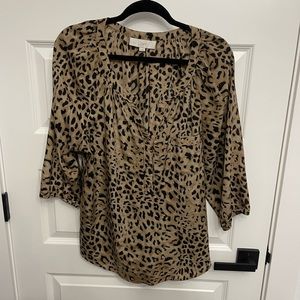 Loft Leopard 3/4 sleeve Blouse
